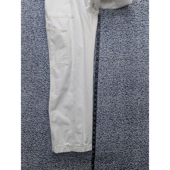Abercrombie Fitch High Rise Wide Leg Cargo Pants Size 26 Boho Y2K Barrel White - Picture 11 of 13